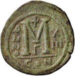 Giustiniano I (527-565) Follis - Busto ... 