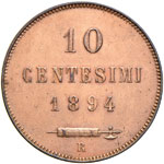 SAN MARINO 10 Centesimi 1894 - Pag. 372 CU ... 