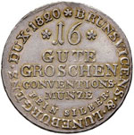 GERMANIA Giorgio IV (1820-1830) 16 Groschen ... 