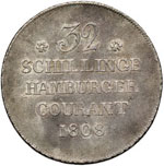GERMANIA Amburgo - 32 Schilling 1808 - KM ... 