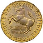 GERMANIA Westphalia 5.000.000 Marchi 1923 - ... 