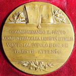 Trieste - Medaglia 1898 Statuto 1848 ... 
