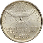 Sede vacante (1958) 500 Lire 1958 – AG (g ... 