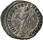 Galerio (305-310) Follis (Cartagine) R/ ... 