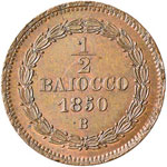 Pio IX (1846-1878) Bologna - Mezzo baiocco ... 