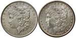 USA Dollaro 1881 S, 1883 O - AG Lotto di due ... 