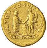 Traiano (98-117) Aureo – Busto laureato a ... 