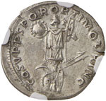 Traiano (98-117) Denario - Testa laureata a ... 