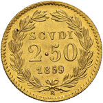 Pio IX (1846-1878) 2,50 Scudi 1859 A. XIV ... 