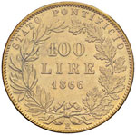 Pio IX (1846-1878) 100 Lire 1866 A. XXI – ... 