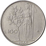 REPUBBLICA ITALIANA 100 Lire 1960 – AC ... 