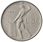 REPUBBLICA ITALIANA 50 Lire 1961 – AC ... 