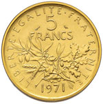 FRANCIA Quinta Repubblica (1959-) 5 Franchi ... 