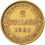 NEWFOUNDLAND 2 Dollari 1865 – Fr. 1 AU (g ... 