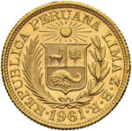 PERU Libra 1961 – Fr. 73 AU (g 7,96) RR ... 