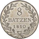 SVIZZERA Zurigo – 8 Batzen 1810 – KM 184 ... 