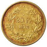 SVIZZERA Confederazione – 20 Franchi 1873 ... 