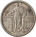 USA Quarto di dollaro 1917 D Standing ... 