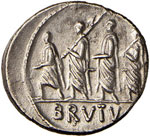 Junia – M. Junius Brutus - Denario (54 ... 