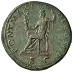Adriano (117-138) Sesterzio - Busto laureato ... 