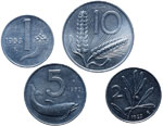 Repubblica italiana - 10 Lire, 5 lire, 2 ... 