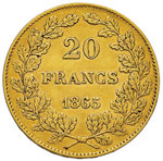BELGIO Leopoldo I (1831-1865) 20 Franchi ... 