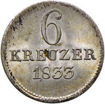 GERMANIA Hesse-Cassel - 6 Kreuzer 1833 - KM ... 