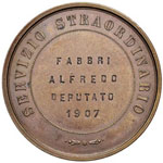 Firenze Medaglia 1907 Al merito per servizio ... 