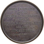 Milano - Medaglia 1844 Sesta riunione degli ... 