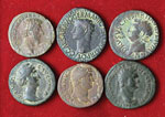 Lotto di sei bronzi romani imperiali. Non si ... 