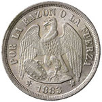 CILE Peso 1883 – KM 142.1 AG (g 24,98) ... 