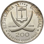 GUINEA EQUATORIALE 200 Pesetas 1970 - AG (g ... 