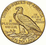 USA 2,50 Dollari 1925 - Fr. 120 AU (g 4,16) ... 