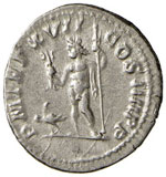 Caracalla (215-218) Denario - Testa laureata ... 