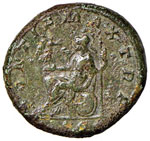 Elagabalo (218-222) Asse - Busto laureato a ... 