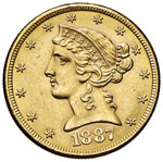 USA - 5 Dollari 1887 S - ... 