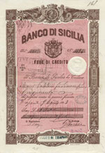 Banco di Sicilia - Fede di credito da 500 ... 