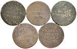 Pio VI (1775-1799) Lotto di cinque ... 