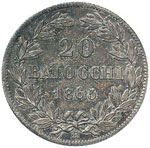 Pio IX (1846-1878) 20 Baiocchi 1865 A. XX - ... 