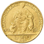 Pio XII (1939-1958) 100 Lire 1946 - AU (g ... 