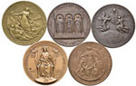 Pio XII (1939-1958) Lotto di cinque medaglie ... 