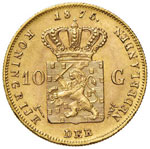 OLANDA Willem III (1849-1890) 10 Gulden 1875 ... 