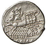 Gellia - Cn. Gellius - Denario (138 a.C.) ... 