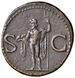 Agrippa (+ 12 a.C.) Asse – Testa a s. -  ... 