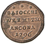 Pio VI (1774-1799) Ancona Sampietrino 1796 ... 