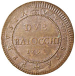 Pio VI (1774-1799) Perugia 2 Baiocchi 1795 ... 