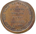 Repubblica romana (1798-1799) Prova di scudo ... 