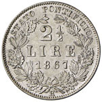 Pio IX (1846-1878) 2,50 Lire 1867 A. XXI – ... 