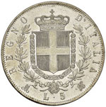 Vittorio Emanuele II (1861-1878) 5 Lire 1872 ... 