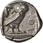 ATTICA Atene  Tetradramma (circa 440-420 ... 